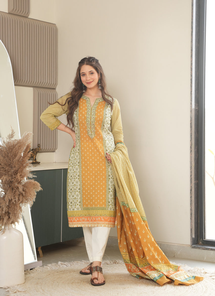 Summer Dream in Mustard Yellow Suit Set